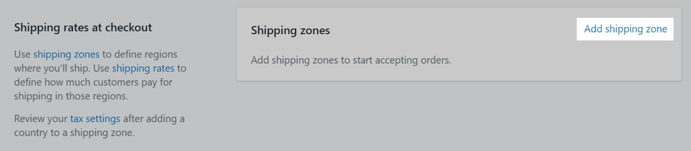 добавяне на зона за доставка shopify