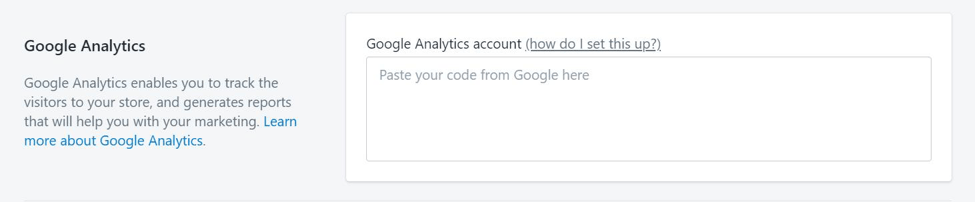 свързване на Google Analytics с shopify