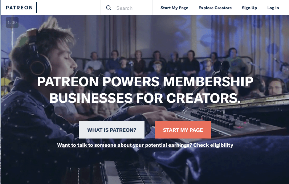 patreon crowdfunding sites