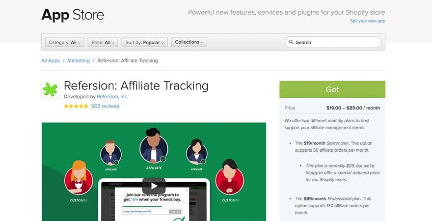 Refersion: Affiliate Tracking App