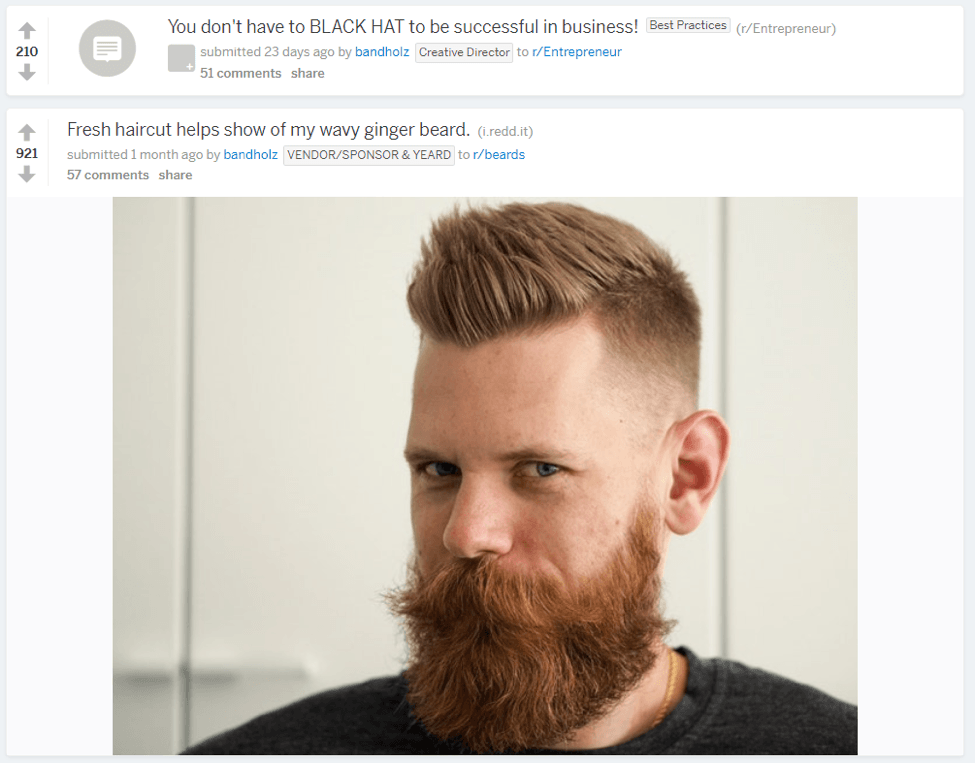 โพสต์ Beardbrand reddit