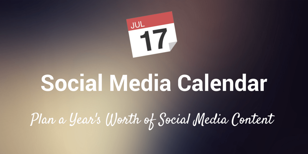 календар за съдържание на социалните медии