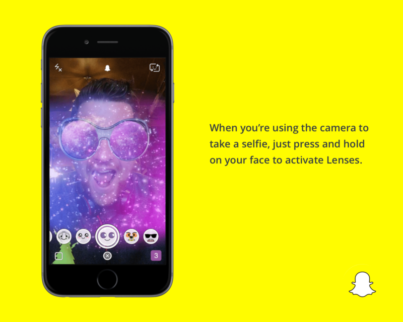 lentilă Snapchat