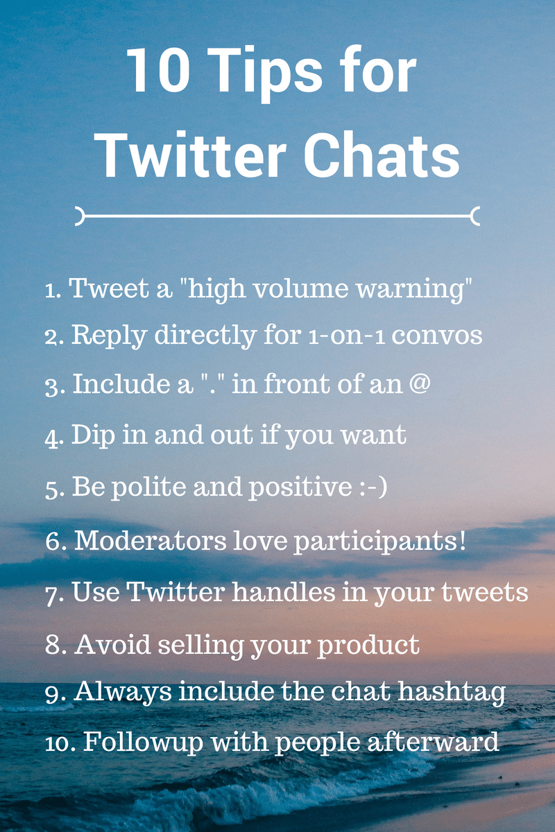 10 consejos para los chats de Twitter