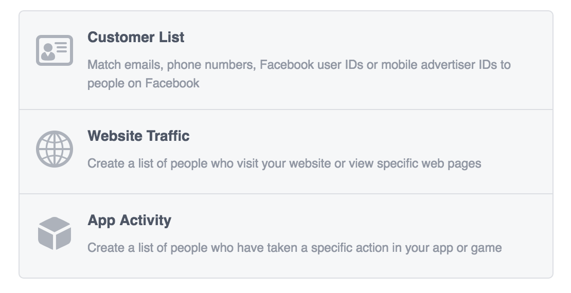 फेसबुक विज्ञापन मौजूदा दर्शकों का चयन करते हैं