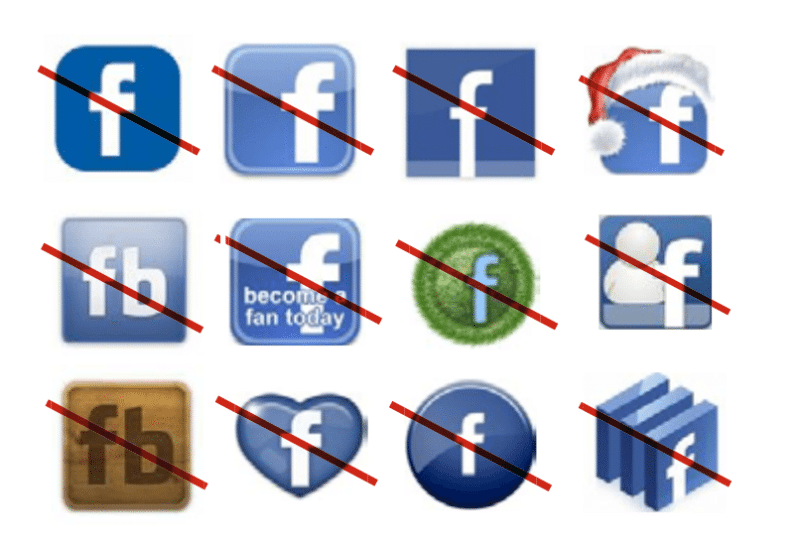 falsche Facebook-Logos