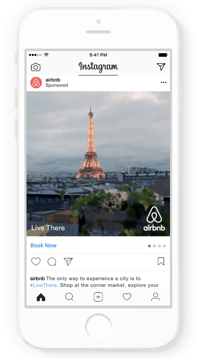 Anuncio de Instagram de Airbnb