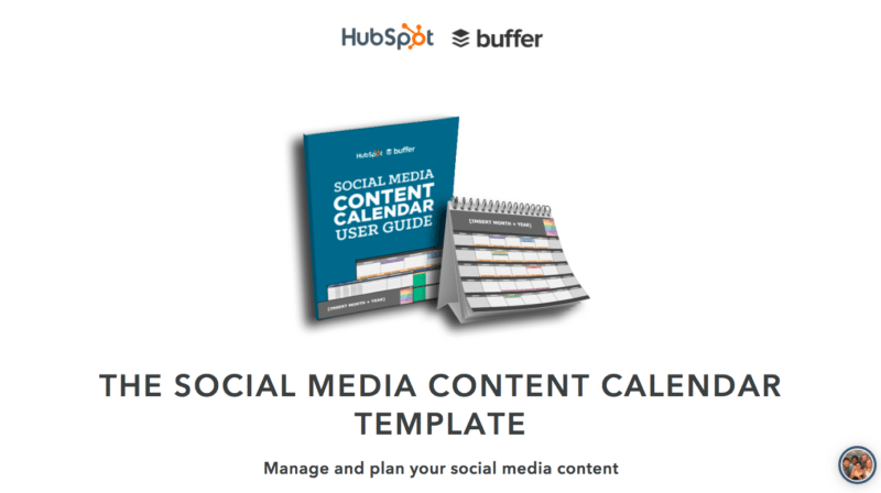 Calendari de xarxes socials HubSpot i Buffer