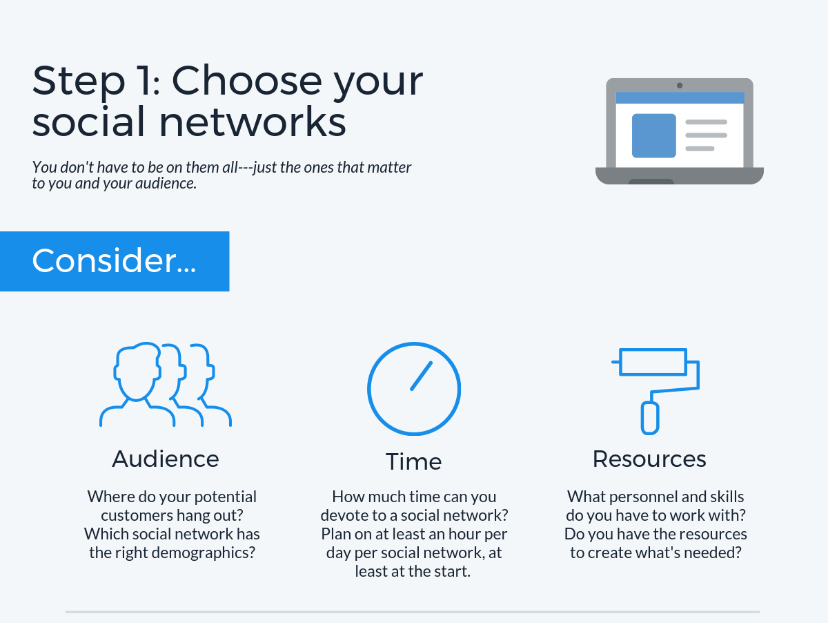 Стъпка 1: Изберете вашите социални мрежи