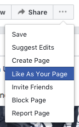 Facebook като вашата страница