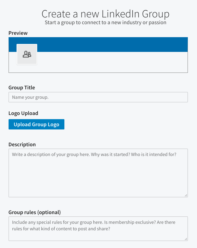 Erstellen Sie eine LinkedIn-Gruppe