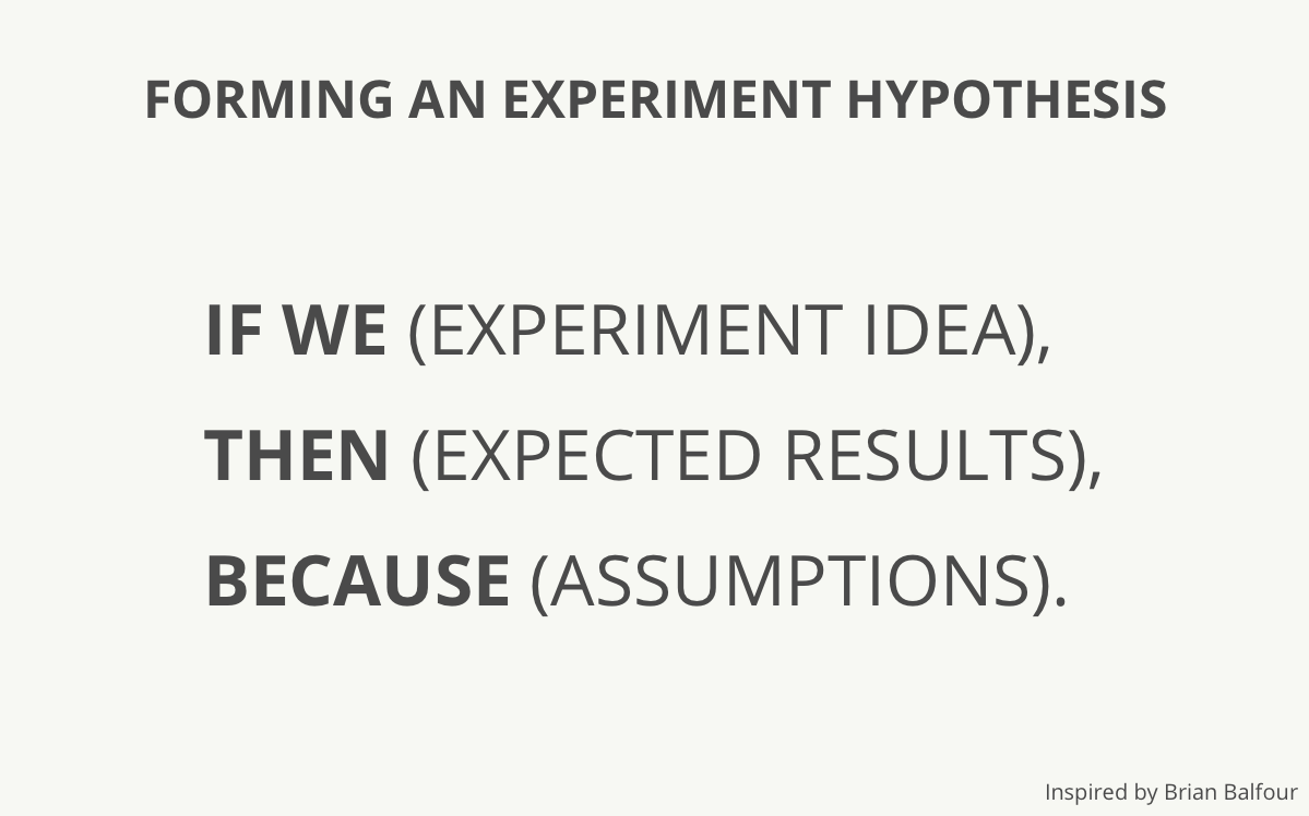 Formant una hipòtesi d’experiment