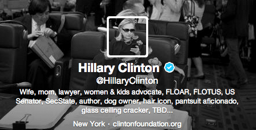 Hillary Twitter Biografía de Twitter