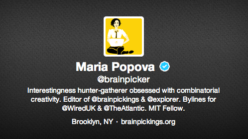 Maria Popova Twitteri elulugu