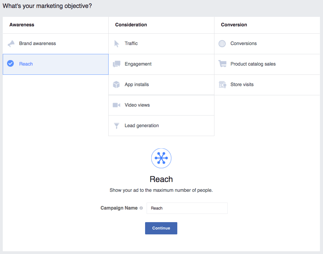 Facebooki reklaamide eesmärgid
