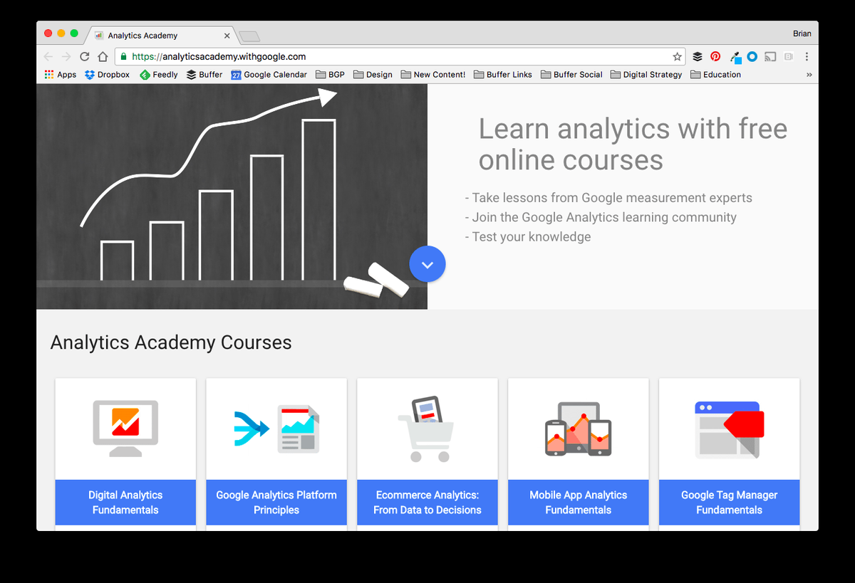Google Analytics अकादमी, सोशल मीडिया क्लासेस