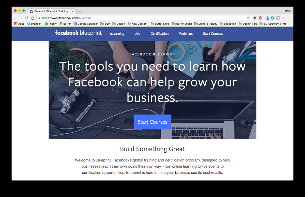 Facebook Blueprinti sotsiaalmeedia kursus