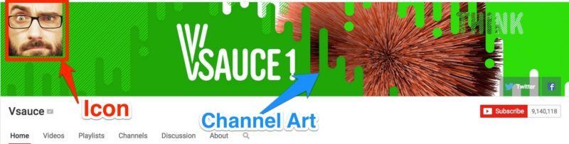 Изкуство на канала за икони Vsauce