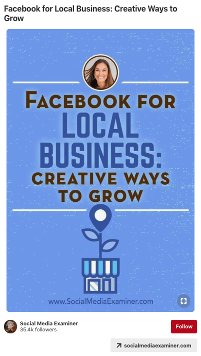 Pin: Facebook per a empreses locals