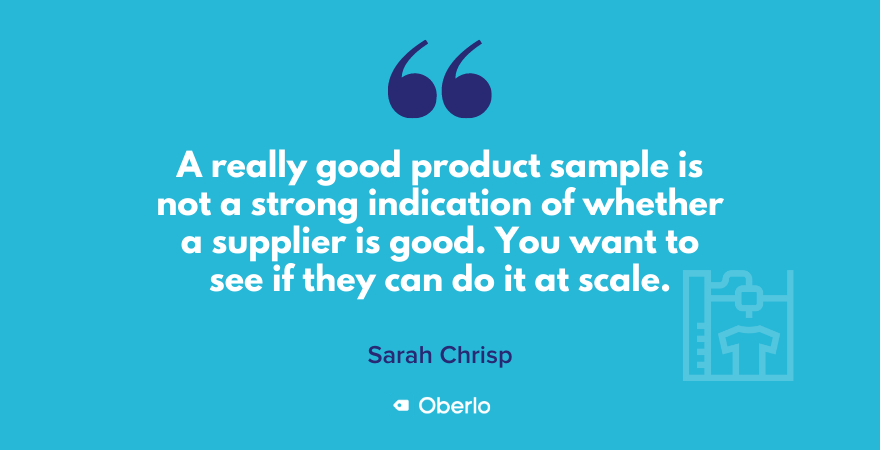 Sarah sobre buenos productos de muestra