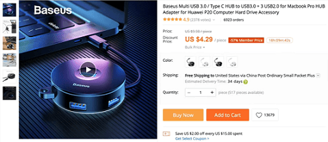 كيفية تسعير منفذ USB لمتجر عام عبر الإنترنت