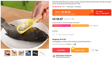 Este escalador de pescado es un producto de alto beneficio para vender en una tienda general en línea.