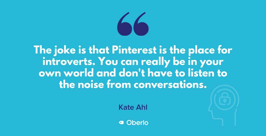 Pinterest introverteille, sanoo Kate