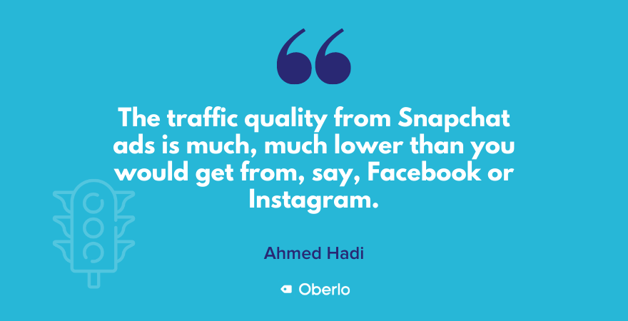 Qualität des Datenverkehrs mit Snapchat-Anzeigen
