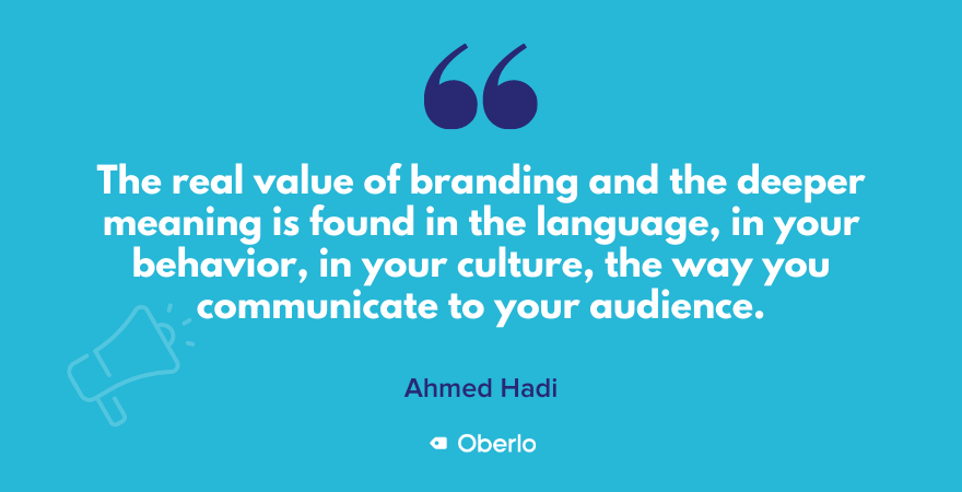 Ahmed diskutiert den wahren Wert von Branding