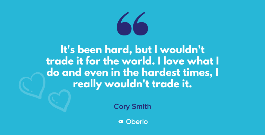 Cory Smith zitiert, wie er liebt, was er tut