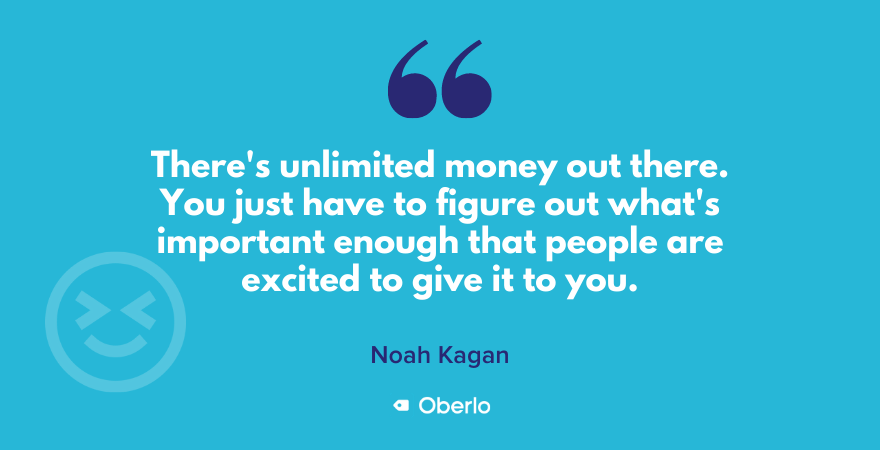 Noah Kagan Zitat über unbegrenztes Geld